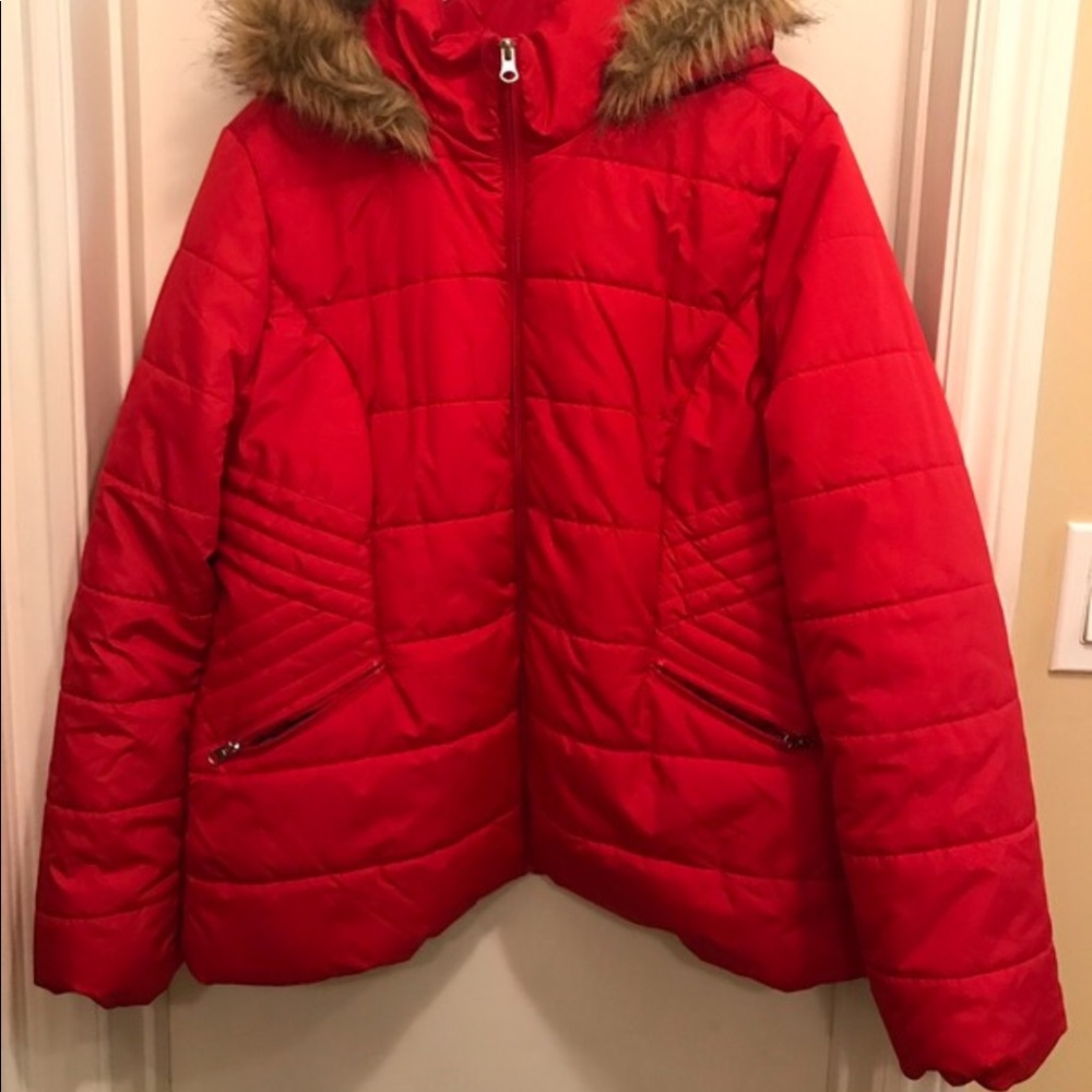 Orange winter jacket